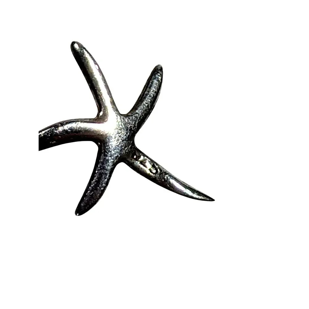 Sterling Silver Starfish Earrings 925 Pierced Dangle 1.5gr Beach Coastal Mermaid